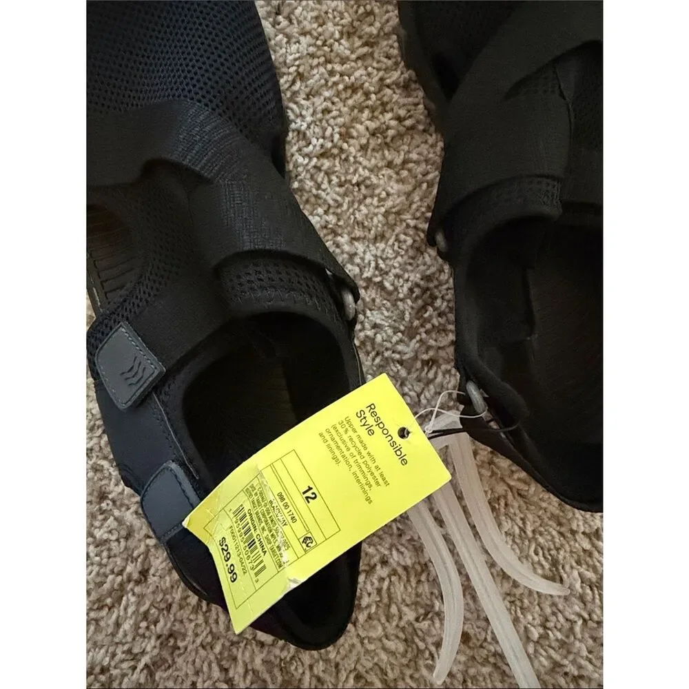NWT All In Motion Men's Black Water Shoes 12